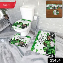 3 in 1 Bathroom Mat Set – Complete Floor Coverage & Non-Slip Design