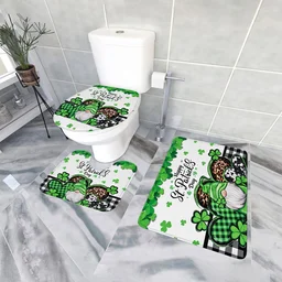 3 in 1 Bathroom Mat Set – Complete Floor Coverage & Non-Slip Design