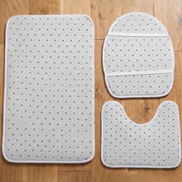 3 in 1 Bathroom Mat Set – Complete Floor Coverage & Non-Slip Design