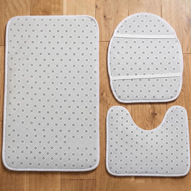 3 in 1 Bathroom Mat Set – Complete Floor Coverage & Non-Slip Design