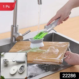 3 In 1 Liquid Soap Dispenser Dish Cleaning Brush for Kitchen Sink (1 Pc)