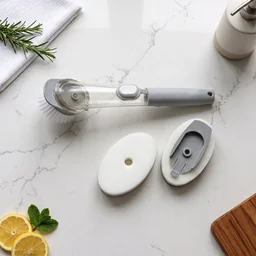 3 In 1 Liquid Soap Dispenser Dish Cleaning Brush for Kitchen Sink (1 Pc)
