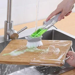 3 In 1 Liquid Soap Dispenser Dish Cleaning Brush for Kitchen Sink (1 Pc)