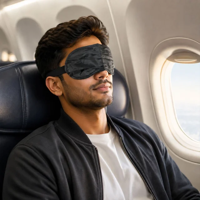 3 in 1 Travel Neck Pillow with Sleep Eye Mask and Ear Plugs (1 Set)