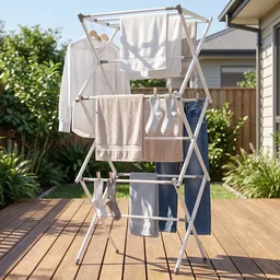 3 Tier Folding Clothes Drying Rack Laundry Cloth Dryer Stand for Ba...
