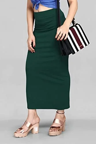 SCUBE DESIGNS Stylish Fashion Solid High Waist Long Skirt Slim Formal Side Slit Long Straight Pencil Skirt, Travel Girls/Women Dress An - XL