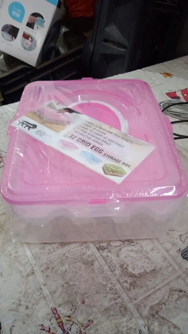 32-Grid Egg Tray with Lid & Handle – 2-Layer Egg Storage | Organivo