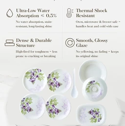 32-Piece Dinner Set – Premium Plastic, Microwave Safe | NG