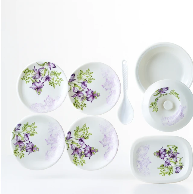 32-Piece Dinner Set – Premium Plastic, Microwave Safe | NG