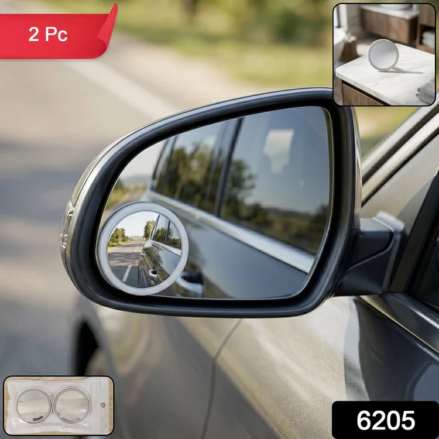360° Adjustable Blind Spot Mirror – Wide Angle for Safer Driving