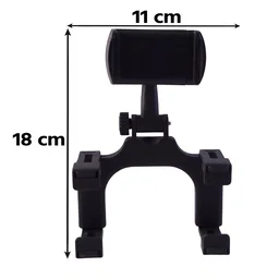 360 Degree Car Rear View Mirror Mobile Phone Holder Adjustable Mount (1 Pc)