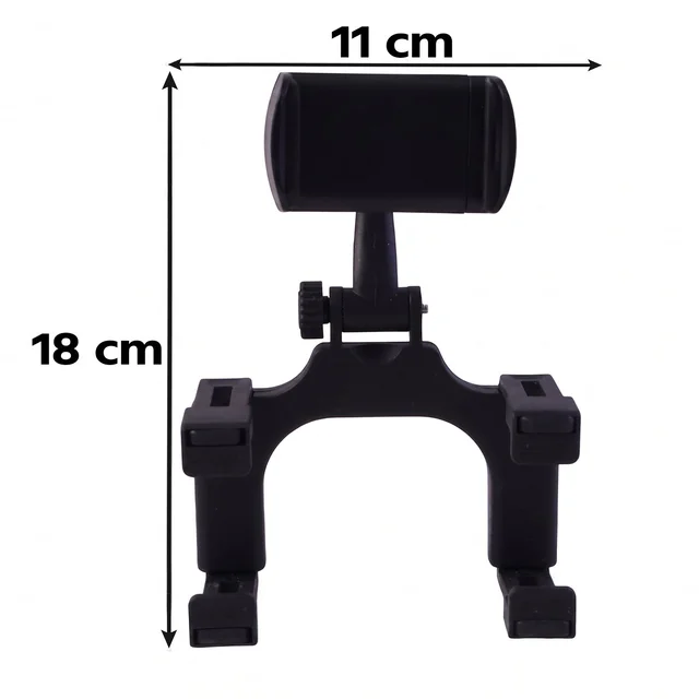 360 Degree Car Rear View Mirror Mobile Phone Holder Adjustable Mount (1 Pc)