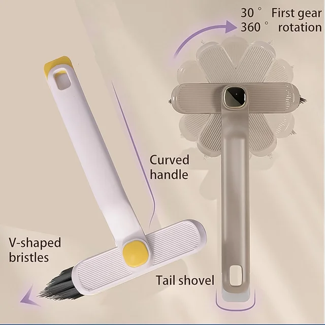 360° Rotating Floor Cleaning Brush – Hard Bristles for Deep Cleaning