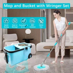 360° Spin Mop Set – Easy Floor Cleaning with Durable Wringer