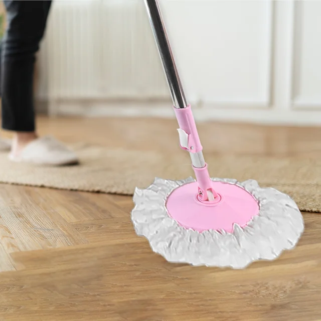 360° Spin Mop – Stainless Steel & Microfiber | Velvet Wipe