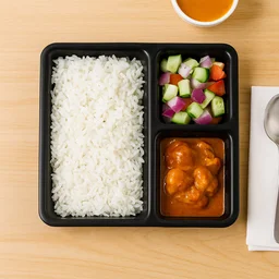 3-Compartment Meal Serving Tray – Durable & Easy-Clean Plate