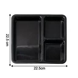 3-Compartment Meal Serving Tray – Durable & Easy-Clean Plate