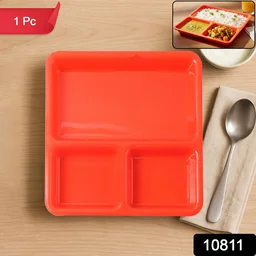 3-Compartment Serving Tray – Mess-Free Meal Organization