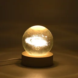3D Crystal Ball Lamp – Magical Night Light & Elegant Decor