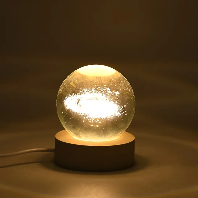 3D Crystal Ball Lamp – Magical Night Light & Elegant Decor