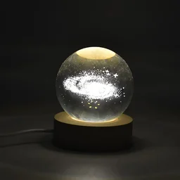 3D Crystal Ball Lamp – Magical Night Light & Elegant Decor
