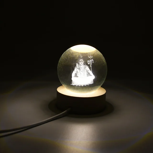 3D Crystal Ball Lamp – Unique Home Decor Night Light |