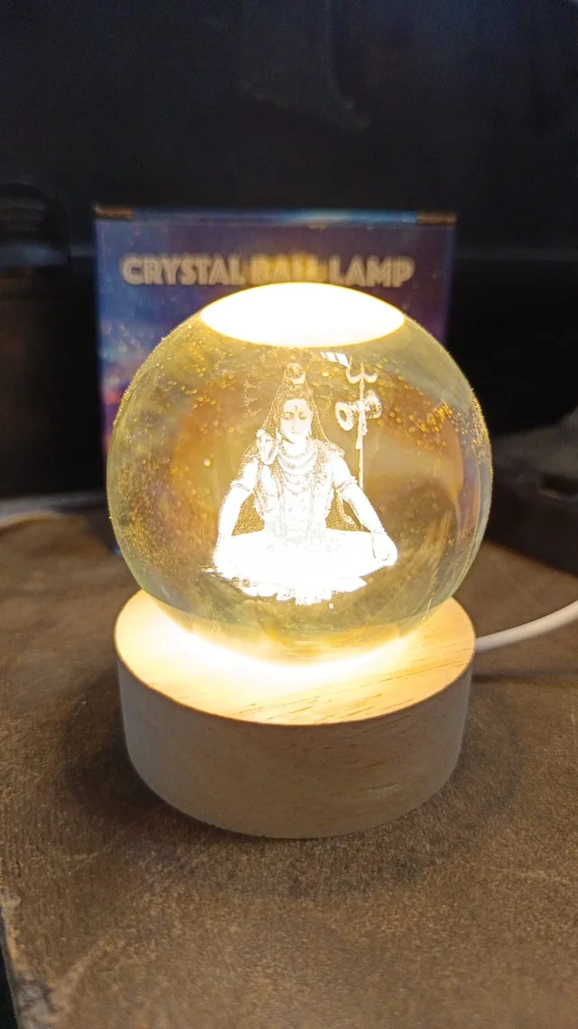 3D Crystal Ball Lamp – Unique Home Decor Night Light |