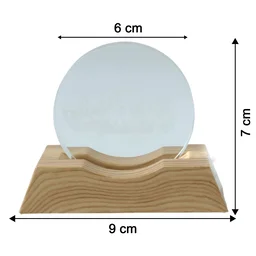 3D Crystal LED Table Lamp – Running Horses on Wooden Base