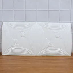 3D Foam Wallpaper Panels – White Floral Embossed Design