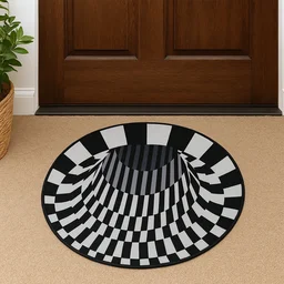 3D Optical Illusion Round Rug – Anti-Skid 60 cm Floor Mat