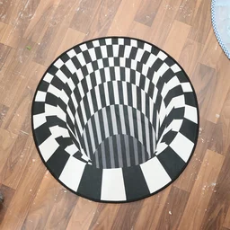 3D Optical Illusion Round Rug – Anti-Skid 60 cm Floor Mat