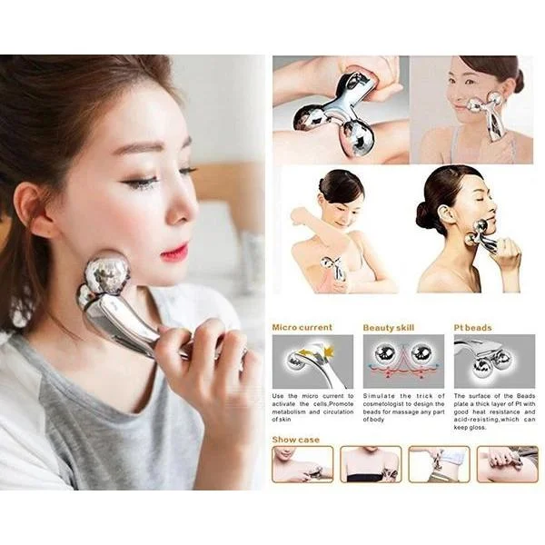 3D Roller Face Massager – Skin Tightening Tool | Velvet Wellness