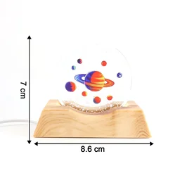 3D Visualization Lamp – LED Night Light with Planet Design