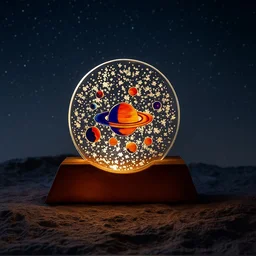 3D Visualization Lamp – LED Night Light with Planet Design