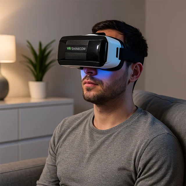 3D VR Virtual Reality Headset – Adjustable Lenses & Comfort Fit