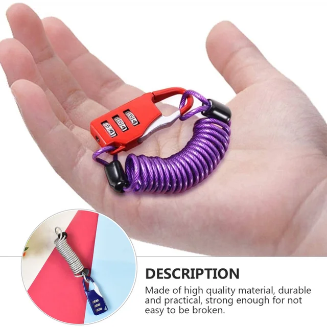3-Digit Combination Anti-Theft Padlock – Keyless Security & Built-In Wire