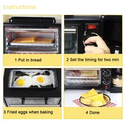 3-in-1 Breakfast Maker – Toaster Oven, Grill & Coffee | Indo Glow