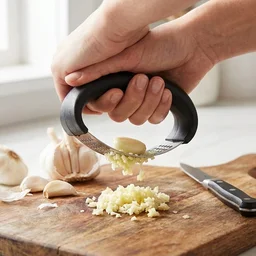 3-in-1 Kitchen Tool Set – Garlic Crusher, Tongs & Silicone Spatula