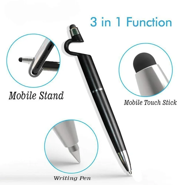 3-in-1 Stylus Pen – Mobile Stand, Ink Pen & Touchscreen | Writezo