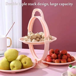 3-Layer Foldable Snack Serving Stand – Portable & Space-Saving
