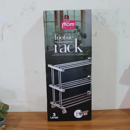 3-Layer Stainless Steel Shoe Rack – Durable & Space-Saving Organizer