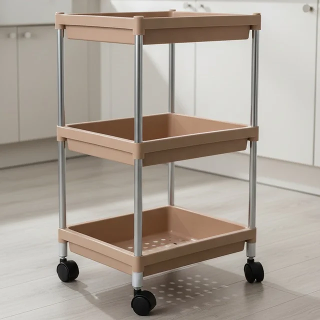 3-Layer Storage Trolley – Portable, Rolling & Durable Organizer
