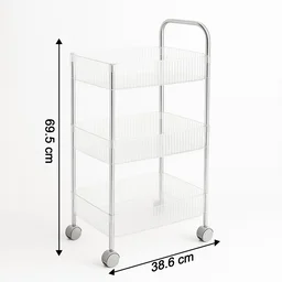 3-Layer Storage Trolley with Wheels – Durable & Versatile Organizer