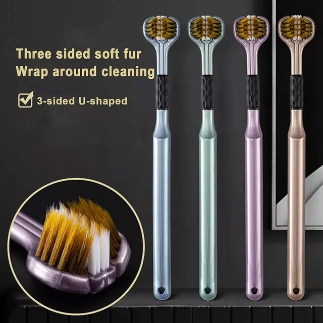 3-Sided Toothbrush – Soft Bristle Set for Complete Oral Care | BrushedUp