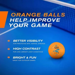 3-Star Table Tennis Balls – Durable High Bounce Pack of 6