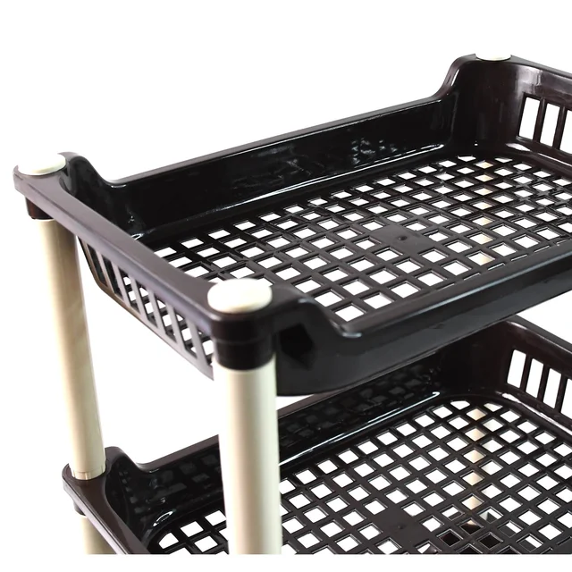 3-Tier Plastic Storage Rack – Durable & Space-Saving Organizer