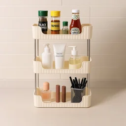 3-Tier Storage Organizer Rack – Compact & Versatile Shelf