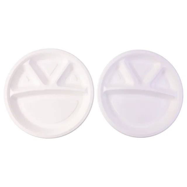 4 Compartment Disposable Food Serving Plate – Set of 10