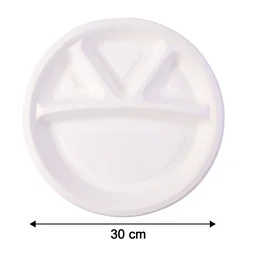 4 Compartment Disposable Food Serving Plate – Set of 10