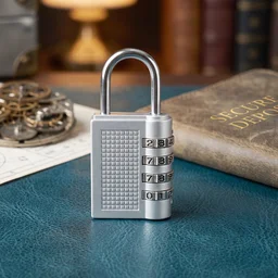 4 Digit Combination Padlock Resettable Number Lock for Luggage and...